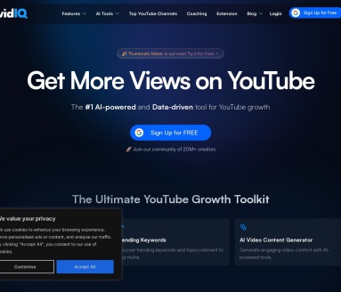 VidIQ：YouTube创作者的智能关键词和主题工具