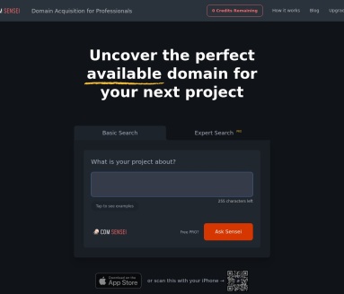 COMSENSEI：AI驱动域名生成器，快速找到完美域名