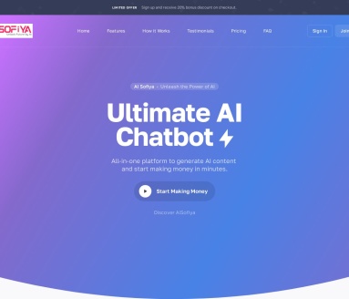 AiSofiya：多功能AI平台，提升生产力和创造力