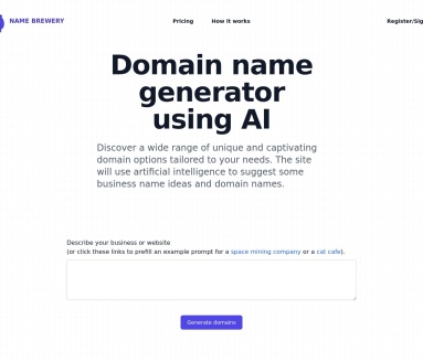 Name Brewery：AI智能域名生成器，助您轻松找到理想域名