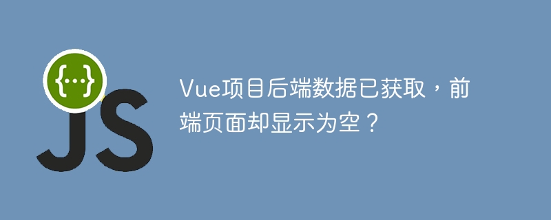 Vue项目后端数据获取后为何前端显示为空？