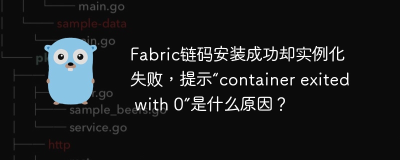 Fabric链码安装成功却实例化失败？可能是“containerexitedwith0”导致的具体原因及解决方案