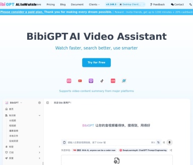 BibiGPT：AI一键总结音视频内容，提升学习效率