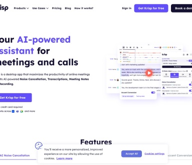 Krisp：全球领先的AI降噪与会议助手，提升在线会议效率