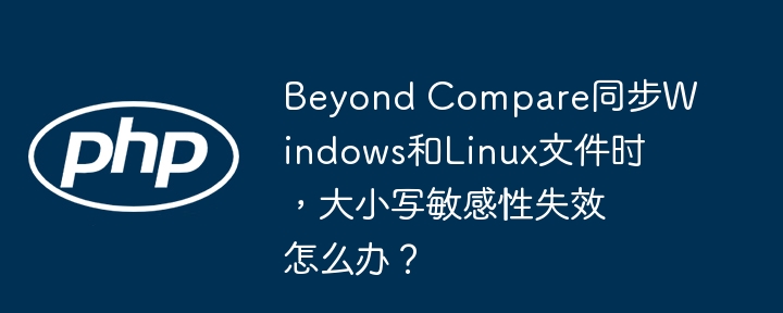 BeyondCompare同步文件大小写敏感性失效解决攻略