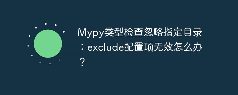 Mypy忽略目录失效？解决exclude配置问题