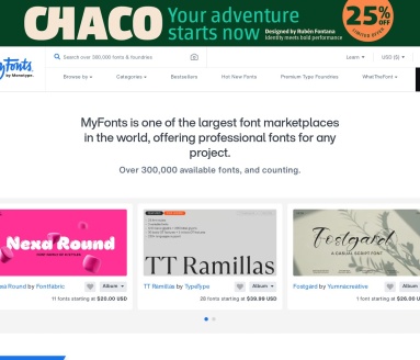 My Fonts：专业打印、产品与屏幕字体解决方案