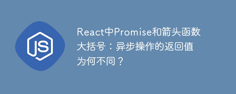 React中Promise和箭头函数大括号:异步操作的返回值为何不同?