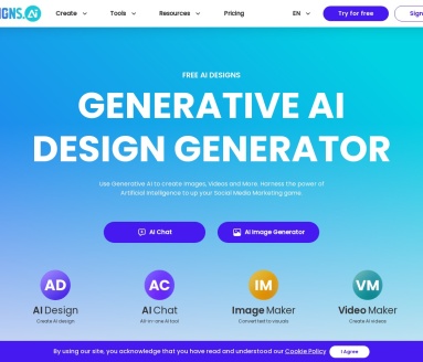 Designs.ai Videomaker：AI驱动的在线视频制作工具