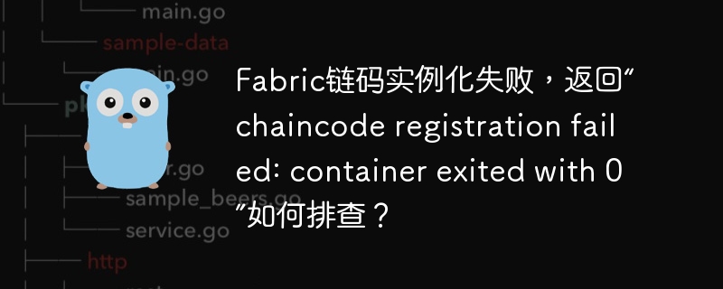 Fabric链码实例化失败，返回“chaincode registration failed: container exited with 0”如何排查？