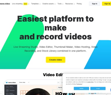 Wave.video：一站式视频制作与直播平台