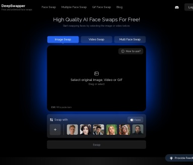 DeepSwapper：免费在线AI换脸工具，秒换高清效果