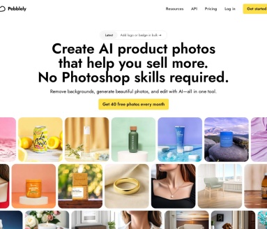 Pebblely宝贝丽：AI智能产品摄影工具，秒创美观照片