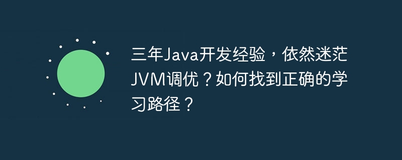 Java开发三年仍迷茫？JVM调优学习路径指南