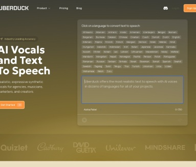 Uberduck：AI声音合成平台，文本到语音、唱歌、说唱一站式解决方案
