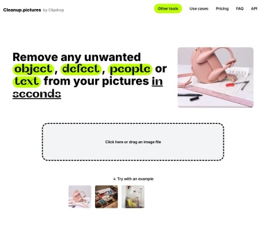 Cleanup.pictures:AI驱动的图像编辑与修复工具