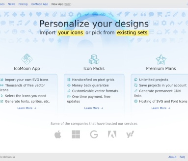 IcoMoonApp:图标字体、SVG、PDF和PNG生成器
