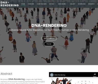 DNA-RENDERING数字人库：高保真神经演员渲染新选择