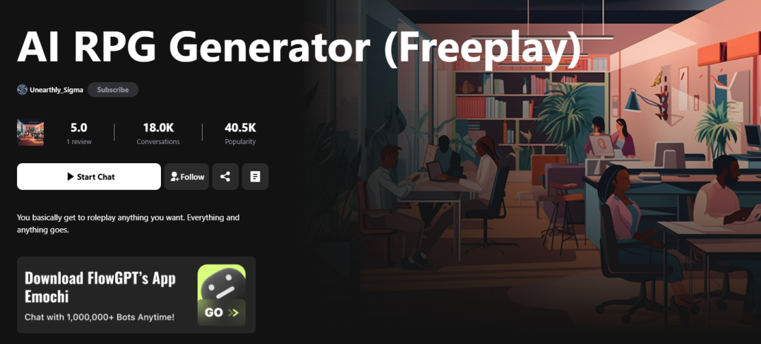 AI RPG Generator Freeplay