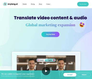 Anylang.ai：视频和音频翻译专家，支持27种语言