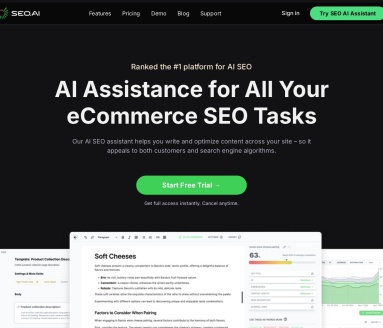 SEO.ai：利用生成性AI的力量进行高质量SEO关键词研究和文案创作