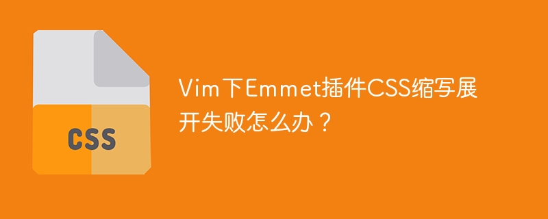 Vim中Emmet插件CSS缩写展开问题解决攻略