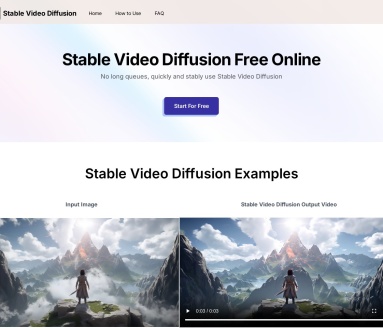 Stable Video Diffusion Online：将静态照片转化为高清视频的免费在线工具