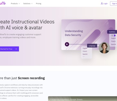 WowTo：AI驱动的视频知识库平台，快速创建和托管教学视频