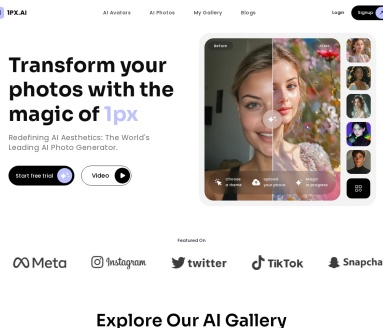 1PX.AI:AI照片生成器,重新定义照片美学