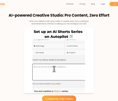 Latte AI视频编辑器：快速制作社交媒体短视频