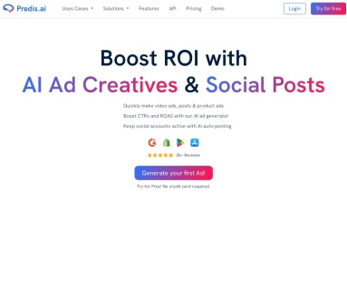 Predis.ai：快速生成品牌化广告创意和社交媒体帖子的AI工具
