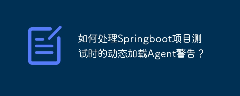Springboot项目测试动态加载Agent警告处理技巧