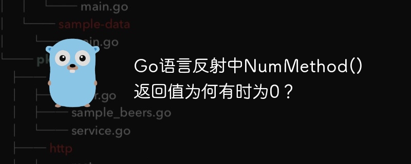 Go语言反射NumMethod()为何有时返回0？
