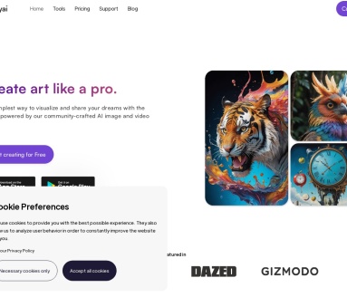 StarryAI：AI艺术生成器，轻松创作数字艺术和珠宝设计