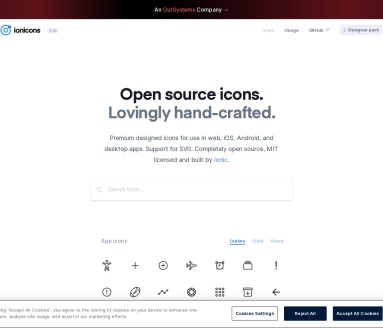 ion icons：Ionic Framework的顶级图标字体