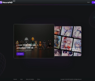 Neural4D:AI驱动的高效3D建模与动画创作平台