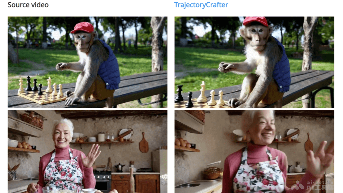 TrajectoryCrafter— 腾讯和港中文推出的单目视频自由运镜技术