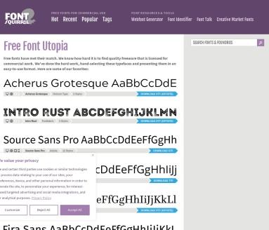 Fontsquirrel：免费字体资源，图形设计师的最佳选择