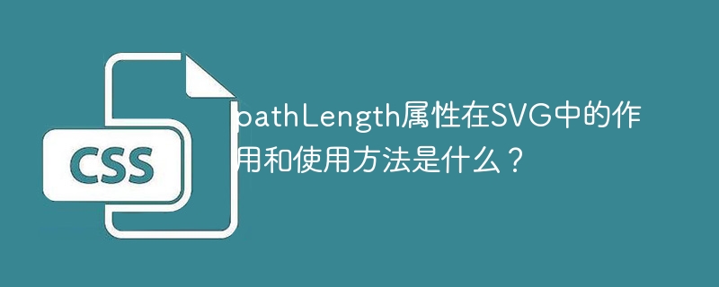 pathLength属性在SVG中的作用和使用方法是什么?