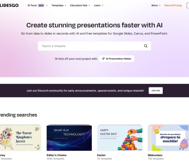 Slidesgo：AI驱动的在线PPT制作工具