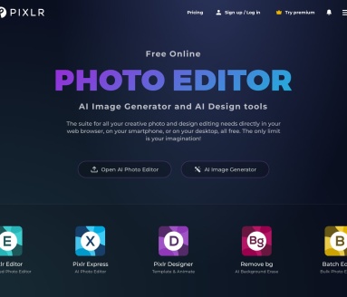 Pixlr：免费在线图像编辑与AI设计工具