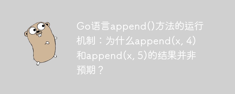 Go语言append()方法的运行机制：为什么append(x, 4)和append(x, 5)的结果并非预期？