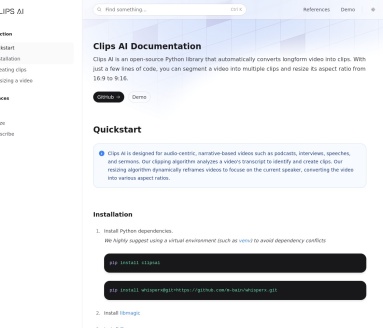 Clips AI:开源Python库,助力长视频转短视频