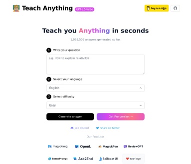 Teach Anything：快速找到任何主题答案的智能学习平台