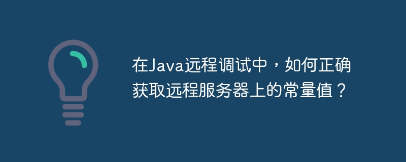 Java远程调试获取服务器常量值技巧