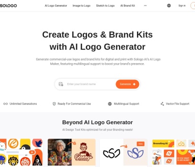 SologoAI：智能在线Logo生成工具，免费设计品牌标识与VI