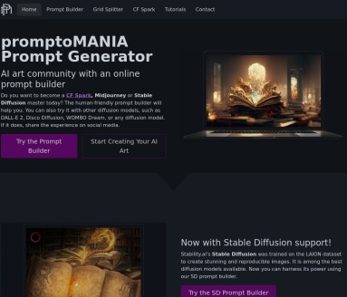 PromptoMANIA:AI艺术社区与多模型提示词生成器