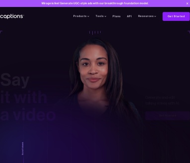 Captions.ai:AI驱动的创意视频编辑平台