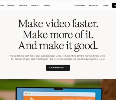 Descript:AI驱动的端到端视频编辑器,简化内容创作