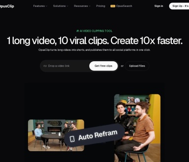 Opus Clip AI:顶级AI视频剪辑工具,打造病毒式短视频